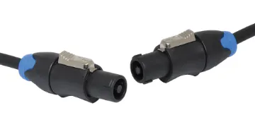 2m 2 Core Heavy Duty Black SpeakOn Style Cable 2m SpeakOn connector to SpeakOn connector audio lead. Made with 2 core flexible cable connecting 1+ & 1- of the connector.
