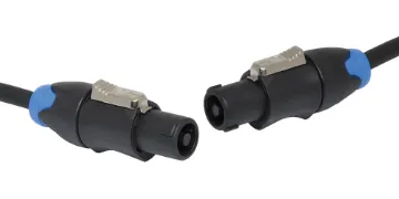 10m 2 Core Heavy Duty Black SpeakOn Style Cable 10m SpeakOn connector to SpeakOn connector audio lead. Made with 2 core flexible cable connecting 1+ & 1- of the connector.