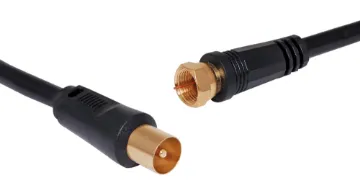 1.5m F Male to PAL Male TV Aerial Cable 1.5m TV aerial/antenna cable (F male to PAL male).