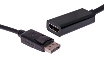 20cm DisplayPort Male to HDMI Female Passive Lead DisplayPort Male to HDMI Female Passive Lead, 20cm.