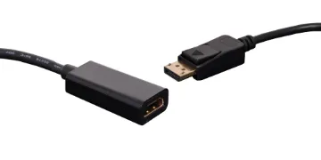 DisplayPort Male to HDMI Female 4K @ 60Hz Passive Lead DisplayPort Male to HDMI Female 4K @ 60Hz Passive Lead, 20cm.