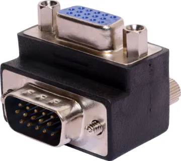 90 Deg. VGA DE15 Adapter 90° VGA DE15 Male to Female Adaptor.