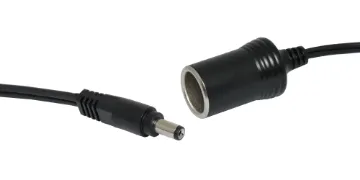 Car Accessory Socket to 2.1mm Plug Lead Adapts 2.1mm DC outlet to car accessory socket. Ideal for powering auto compressor from jump starter or portable battery pack.