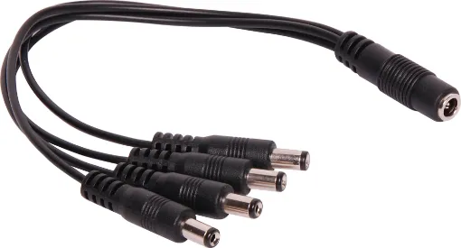 2.1mm DC socket to 4 x 2.1mm DC plugs. Lead is 0.20m in length.