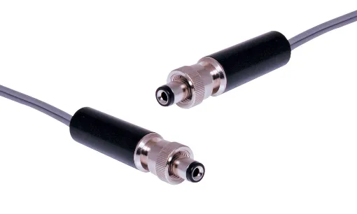 locking 2.1mm DC plug to locking 2.1mm DC plug, 0.5m.