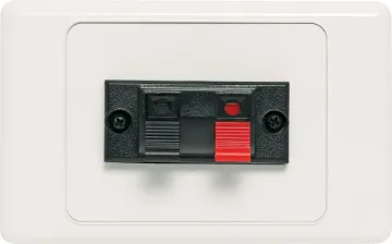 Single Spring Terminal Speaker Wallplate Single spring terminal for speaker connection. Supplied with dual covers