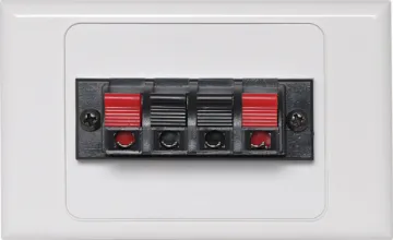 Dual Spring Terminal Speaker Wallplate Dual spring terminal for speaker connection.