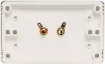 Quality Pro series wall plates with gold plated RCA sockets. Supplied with dual covers