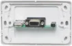 Plug Connection Type plates are designed for use with premade cables, reducing on-site installation time. No cable termination required! Wallplate fitted with HD9 female VGA connector, USB type A &  3.5mm audio on the front and rear of wallplate. Also fit