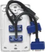 Plug Connection Type VGA Plates are designed for use with premade VGA cables, reducing on-site installation time. No cable termination required! Wallplate fitted with 2 x HD9 female VGA connector & USB type A on the front panel and rear flyleads. 

VGA 