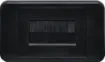 Slim profile for fitting behind cabinets. Brush plate for cable entry through walls etc. 
