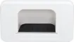 For use with minimal wall clearance, such as behind cabinetry. 