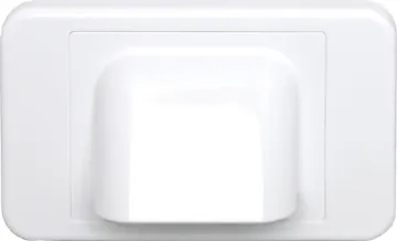 White Shovel Nose Wallplate Allows multiple AV leads to pass into the wall cavity without the need to terminate cables.