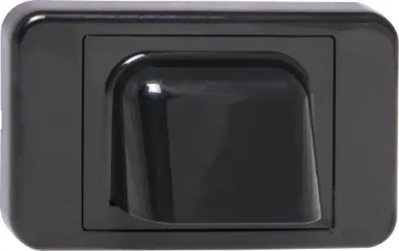 Black Slimline Shovel Nose Wallplate Similar to the P 6896A black wallplate, with a slimmer profile for fitting behind cabinets.