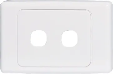 2 Way Clipsal Clip-In Wallplate Suitable for use with Clipsal mechanism inserts.