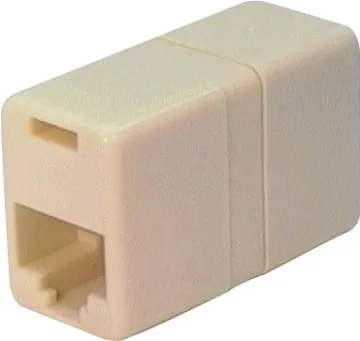 RJ45 Socket to RJ45 Socket 8P8C Telephone Adapter Modular female to female adaptor. 8 way 8 wire. Joins 2 telephone or computer network cables together.