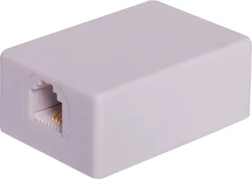 RJ14 6P6C Wall Mount Telephone Socket Surface mount 6P6C RJ12 socket for skirting or wall mount
