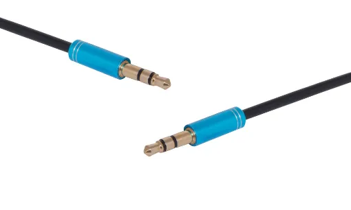 3.5mm Stereo Plug to 3.5mm Stereo Plug Lead, 0.75m.