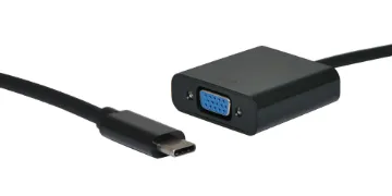 USB C to VGA Adaptor Cable 15cm This lead adaptor converts a USB C signal to VGA. This allows high quality video signals to be transmitted over greater distances.