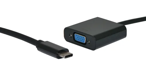 This lead adaptor converts a USB C signal to VGA. This allows high quality video signals to be transmitted over greater distances.