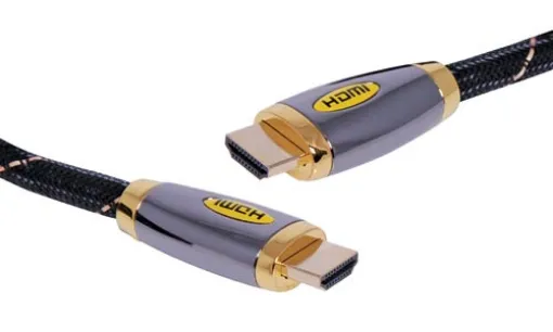 Pro High Speed HDMI with Ethernet Lead, 10m. HDMI certified. Lifetime warranty. Diecast platinum finish plugs with gold plated contacts.