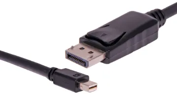 1.8m Mini DisplayPort Male to DisplayPort Male Cable Mini DisplayPort Male to DisplayPort Male Lead, 1.8m.