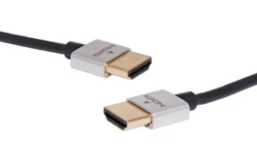 0.5m Thin High Speed HDMI Cable with Ethernet HDMI certified. Lifetime warranty. Diecast aluminium plugs with gold plated contacts. Butyl rubber sheath for durability. Internal mylar foil shielding for improved performance.