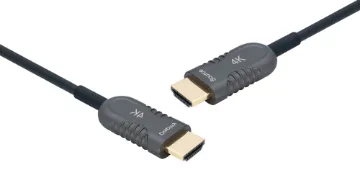 50m Active Optical (AOC) High Speed HDMI Cable with Ethernet Cutting edge optical HDMI technology supporting 4K @ 60Hz resolutions at longer lengths than copper cable can achieve.