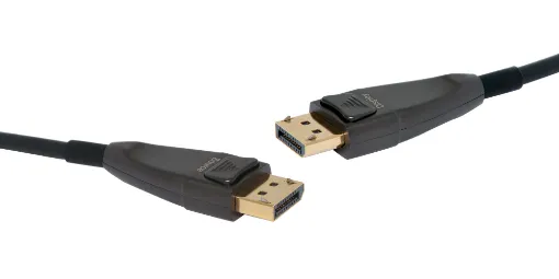This range of Optical DisplayPort male to male leads have been constructed and designed using hybrid fibre and copper cable to ensure high-definition performance. DisplayPort Male Lead, 1.8m.