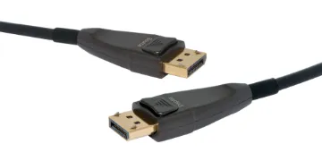 30m Optical DisplayPort Male to Male Lead This range of Optical DisplayPort male to male leads have been constructed and designed using hybrid fibre and copper cable to ensure high-definition performance.