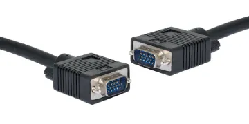 0.5m VGA DE15 High Density Male-Male Cable VGA DE15 High Density Male-Male Lead, 0.5m. Ferrite core on each end to reduce EMF interference. Tightly woven shield and cores meet UL2919 specification.