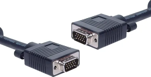 Filtered VGA DE15 High Density Male-Male Lead, 15m. Ferrite core on each end to reduce EMF interference. Tightly woven shield and cores meet UL2919 specification.