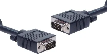 20m Filtered DE15 High Density VGA Male-Male Cable Filtered VGA DE15 High Density Male-Male Lead, 20m. Ferrite core on each end to reduce EMF interference. Tightly woven shield and cores meet UL2919 specification.