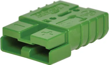 50A 600V Green High Current DC Anderson Style Power Plug Anderson style green 50A DC power connector.