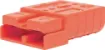 Anderson style orange 50A DC power connector.