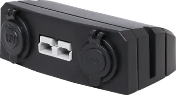 Surface Mount Anderson Style SB50 with Car Accessory / USB This Anderson Style connector features an enclosure for surface mounting on vehicle cabinets or bodywork.