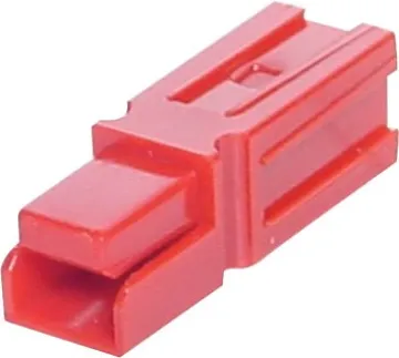 75A 600V Red PowerPole High Current DC Anderson Plug High current DC connectors as used in automotive and industrial applications. Can be dovetailed together for multi-pole connectors. 75A rated. Sold individually. Cable Entry: 3.2mm