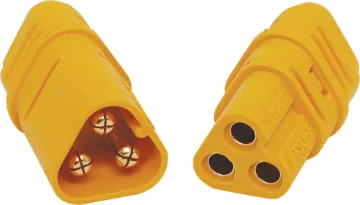 30A 500V MT30 Style High Current DC Connector Ideal for use as battery connectors in high current draw applications such as RC LiPo batteries. Supplied as plug & socket pair. 30A rated @ 500V DC.
