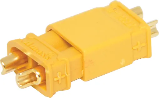 Ideal for use as battery connectors in high current draw applications such as RC&#8200;LiPo batteries. Supplied as plug & socket pair. 30A rated @ 500V DC.
