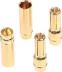 Ideal for use as battery connectors in high current draw applications such as RC&#8200;LiPo batteries. Supplied as plug & socket pair with matching 5ppm gold plated terminals. 60A rated @ 600V DC.
