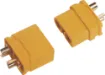 Ideal for use as battery connectors in high current draw applications such as RC&#8200;LiPo batteries. Supplied as plug & socket pair. 60A rated @ 600V DC.
