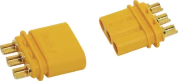 30A 500V MR30M Style High Current DC Connector These MR30-M connectors are ideal for use as battery connectors in high current draw applications such as RC LiPo batteries.