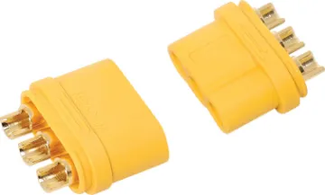 60A 500V MR60 Style High Current DC Connector These MR60 connectors are ideal for use as battery connectors in high current draw applications such as RC LiPo batteries.