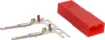 This JST Style RCY 2-Way 1.3mm Crimp DC Plug is widely used in RC hobbies. Includes terminal crimps. 2.54mm (0.1") pin spacing. Colour: Red. Cable entry: 1.3mm.

