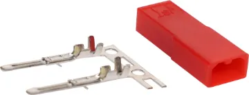 JST Style RCY 2-Way 1.3mm Crimp DC Socket This JST Style RCY 2-Way 1.3mm Crimp DC Plug is widely used in RC hobbies. Includes terminal crimps. 2.54mm (0.1") pin spacing. Colour: Red. Cable entry: 1.3mm.