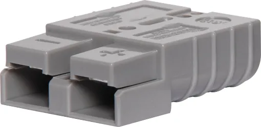 Genuine Anderson Power SB50 50A connector. These heavy duty DC plugs feature a reversible gender design (the same plug can be used as both male and female). Not suitable for connecting or disconnecting circuits under load.