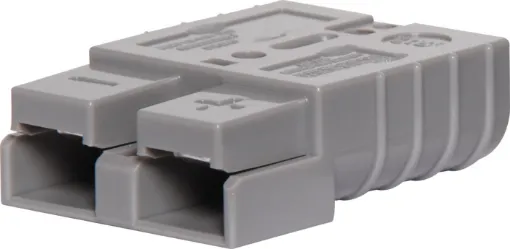 Similar to Anderson type connectors, these heavy duty DC plugs feature a reversible gender design (the same plug can be used as both male and female). 

NOTE: Not suitable for connecting or disconnecting circuits under load.