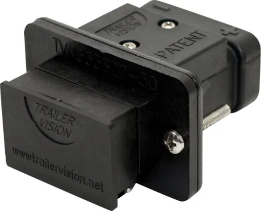 Trailer Vision TVN-333820-50. This flush mount housing is suitable for use with Anderson SB50 connectors and allows direct mounting to tow bar, bumper or other surface for easy connection and disconnection of Anderson plugs.