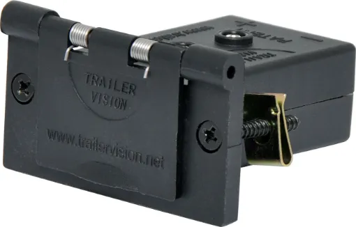 Trailer Vision TV-14999-50. This slim flush mount housing is suitable for use with Anderson SB50 connectors and allows direct mounting to tow bar, bumper or other surface for easy connection and disconnection of Anderson plugs.