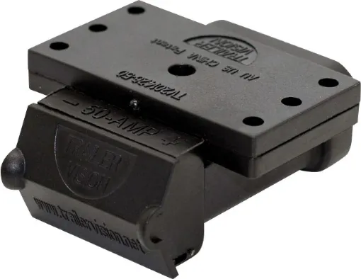Trailer Vision TV-201426-50. This chassis mount housing is suitable for use with Anderson SB50 connectors and allows direct mounting to tow bar, bumper or other surface for easy connection and disconnection of Anderson plugs.